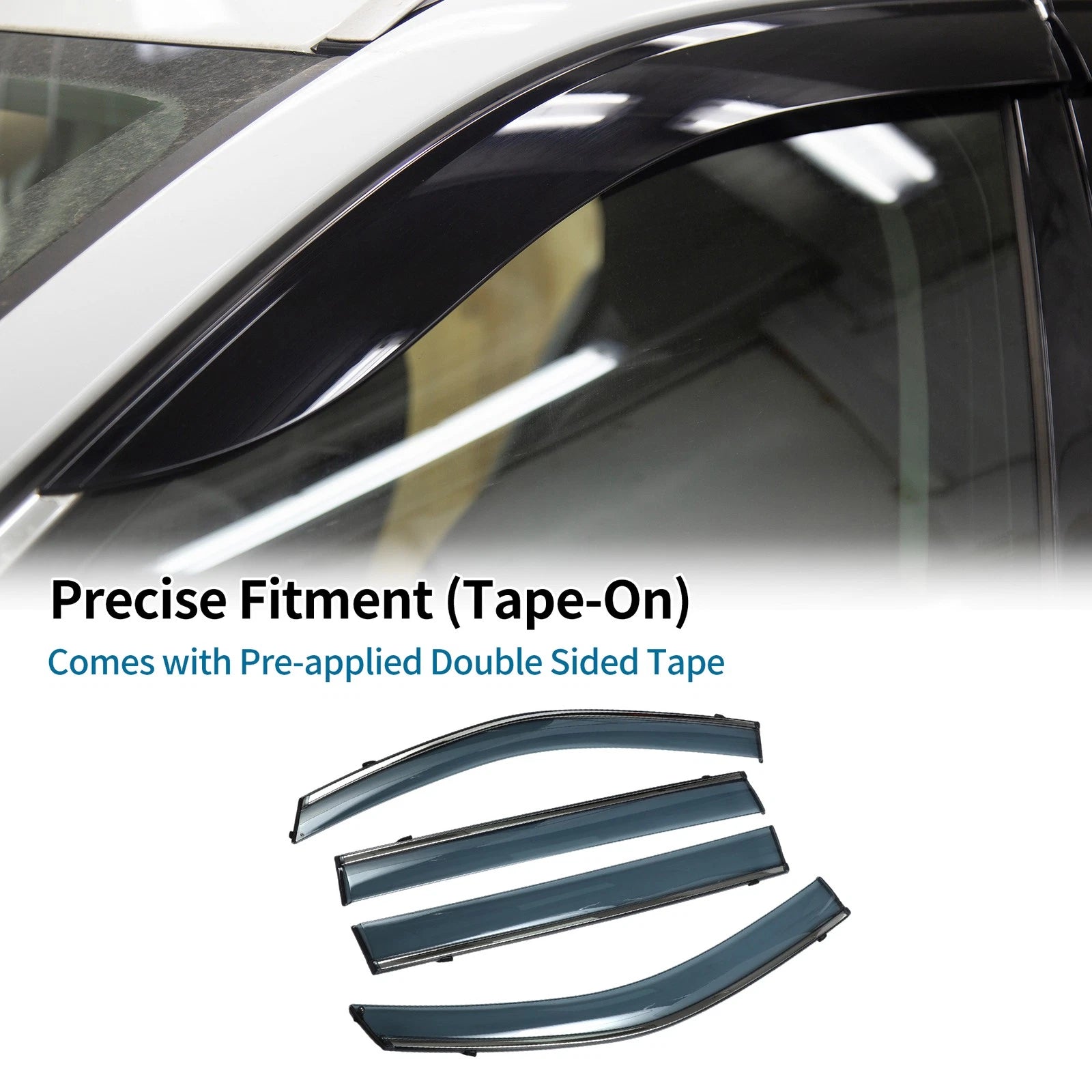 Window Deflectors Side Window Vent Visors 1 Set for Toyota Highlander (2014–2019)