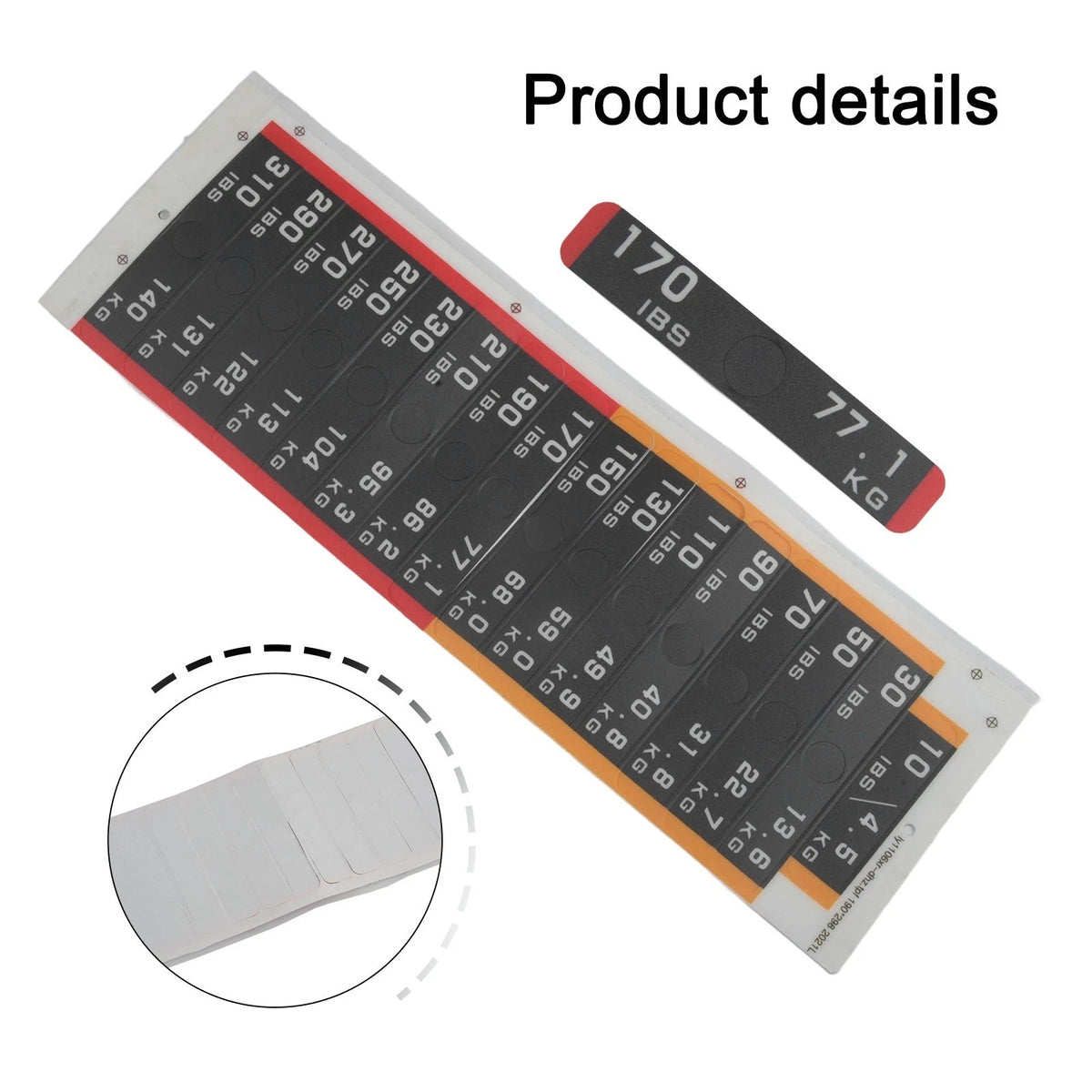 10LB 310LB Gym Weight Stickers for Easy Weight Identification