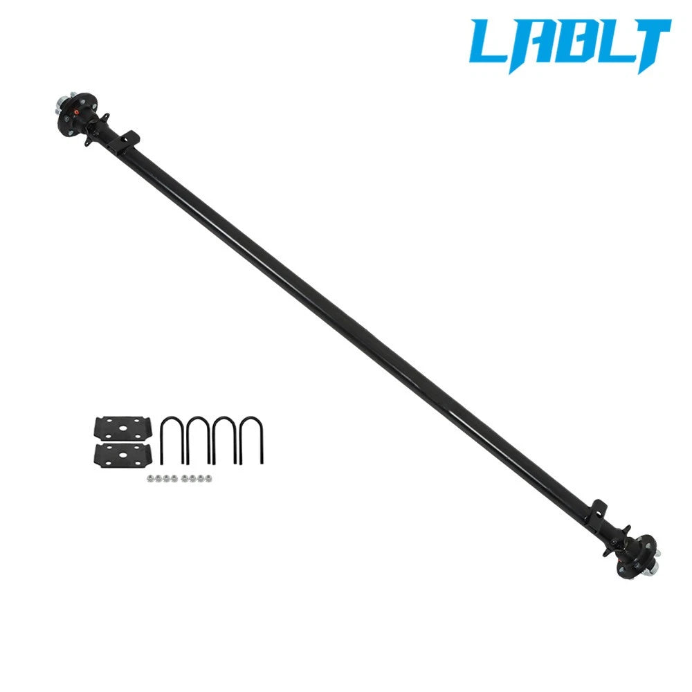 3500lb Trailer Axle for Boat Trailer Cargo RV (Complete, 5 Lug, U-Bolt Kit)