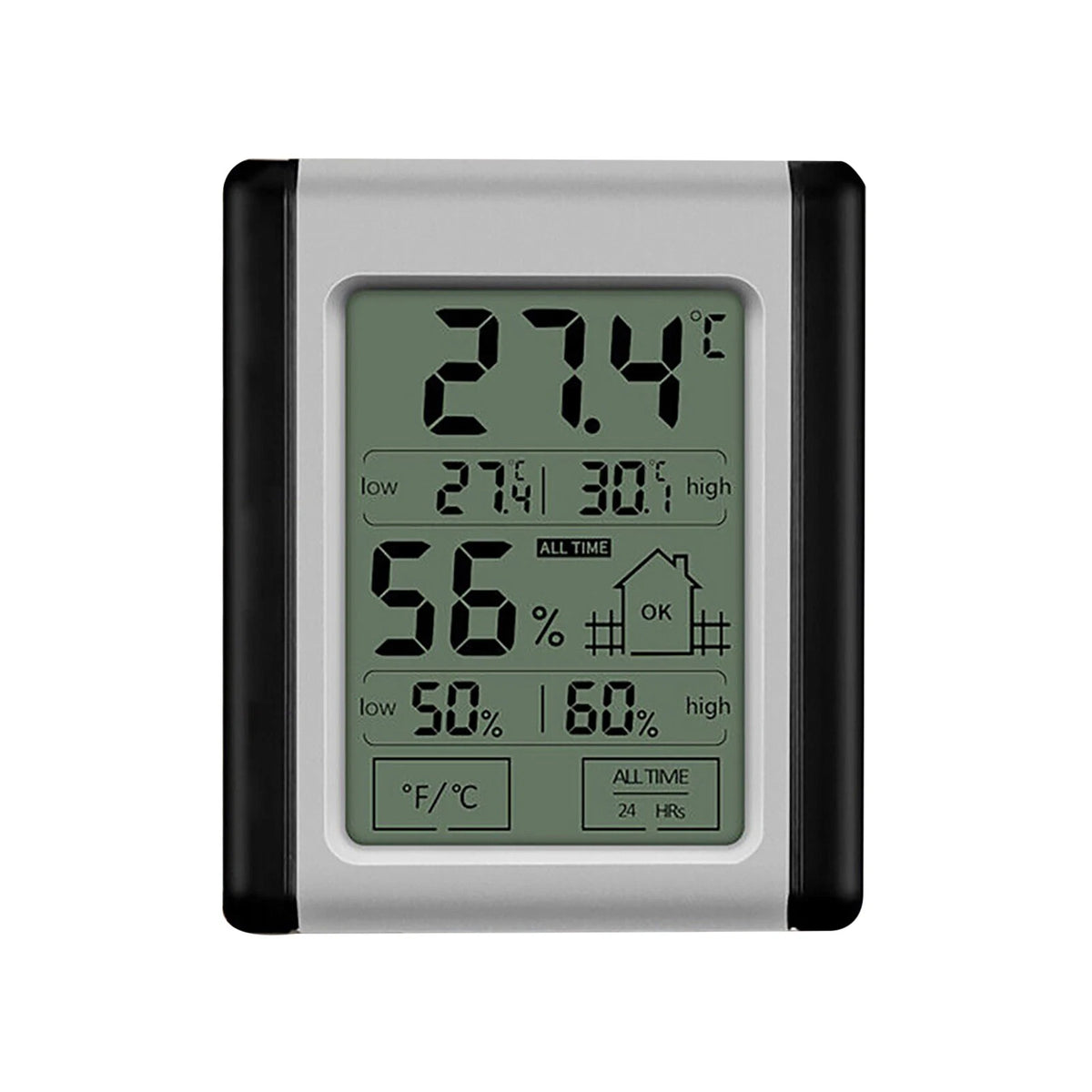 LCD Screen Digital Display Thermometer Hygrometer for Indoor Use (1 PC)