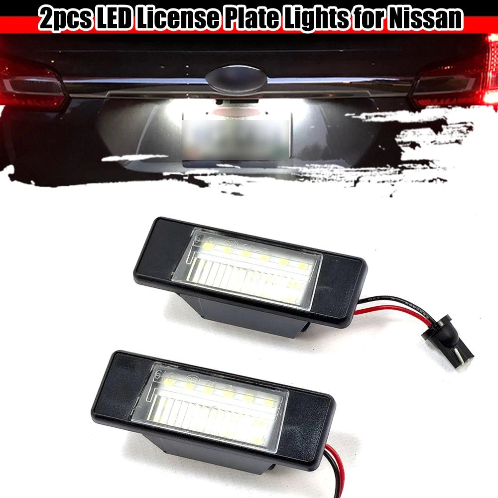 LED License Plate Lights for Nissan Juke Navara Armada NV200 Infiniti Q50
