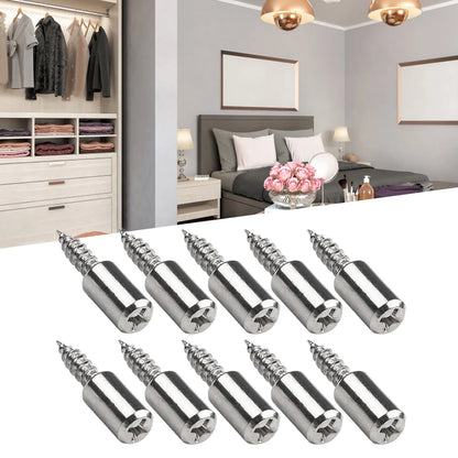 10X Self Tapping Screws for Cabinet Shelves Laminate Support Pegs