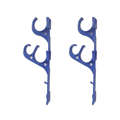 2X Plastic Swimming Pool Hooks for Universal Use (10.5 x 3.5 x 29.5 cm)