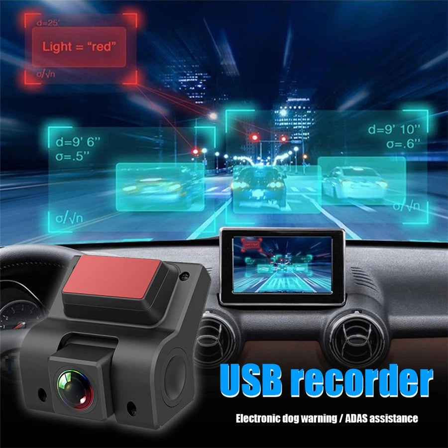 USB Car DVR Camera 1080P ADAS Driving Video Recorder Dash Cam For Android Player
