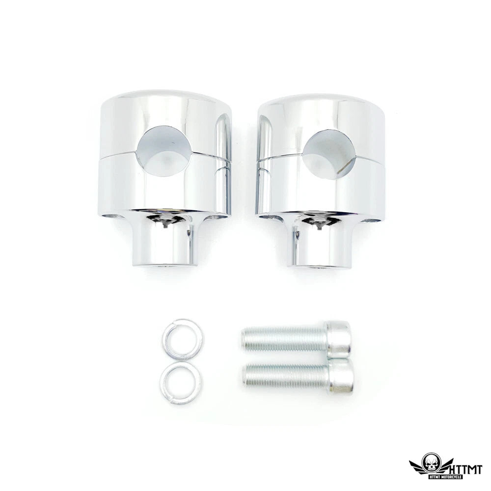 Chrome Handlebar Risers for Harley (DNA, Paughco, Hardbody, Springer, Chopper, Bobber)