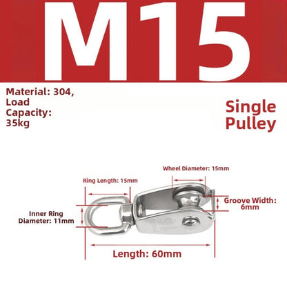 Ushaped Fixed Lifting Ring for Heavy Use - Stainless Steel Hook Pulley