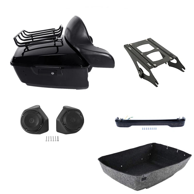 Trunk Mount Rack Light Speakers for Harley Touring Road Glide (2014–2026)