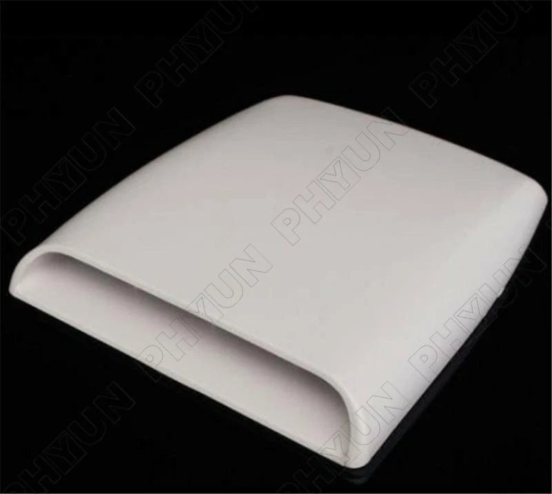 Universal Car Bonnet Air Vent Intake Scoop Decorative Cover (White)