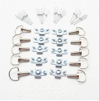 New 10 Sets Motorcycle 1/4 Turn Quick Release Race Fairing Fasteners Rivet 17MM