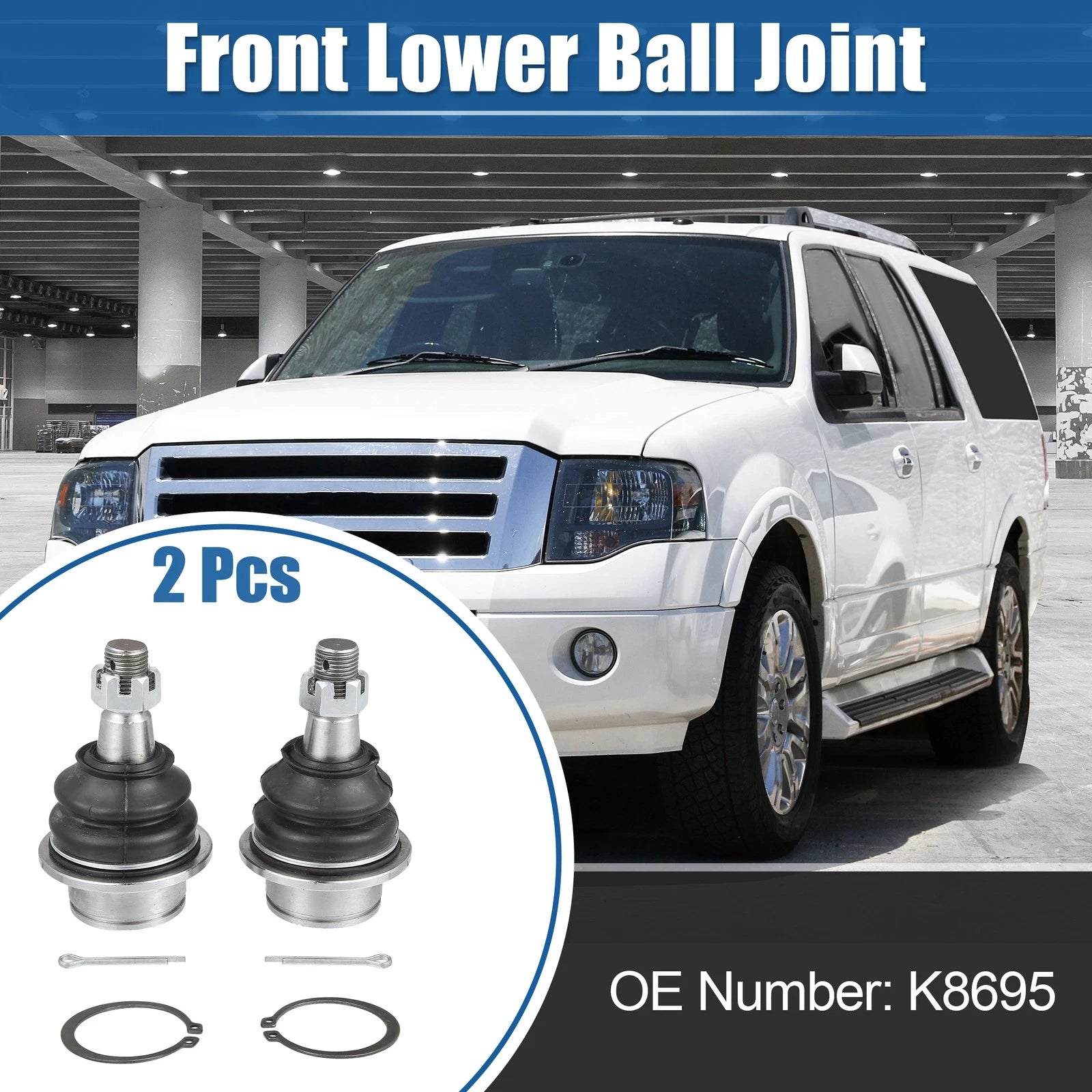 2pcs Front Lower Ball Joint Replacement for Ford Expedition F150 Mazda B2500 (1999–2007)