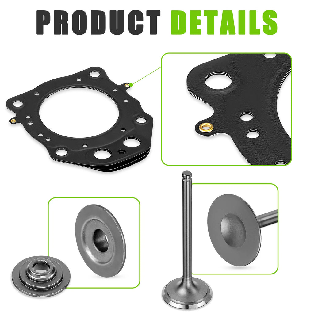 Cylinder Intake Exhaust Valve & Gasket for Honda Rancher 420 TRX420 (2009–2024)