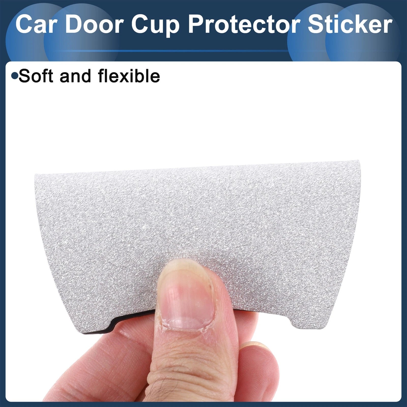 Car Door Handle Scratch Protector for - Matte Silver Tone