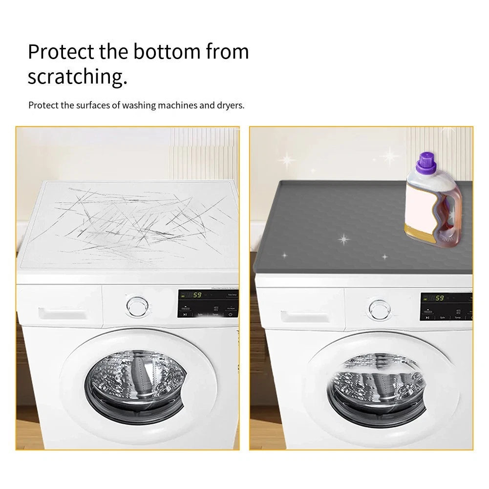 Non-Slip Rubber Top Mat for Top Load Washer Dryer