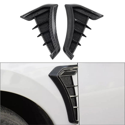2x Carbon Look Vent Cover Air Flow Intake Trim Side Exterior Ventilation Decals