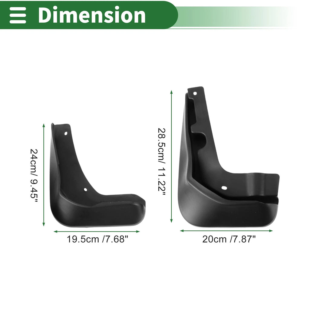Mud Flaps Splash Guards for Ford Focus (2012–2018) W/ Mount Accessories