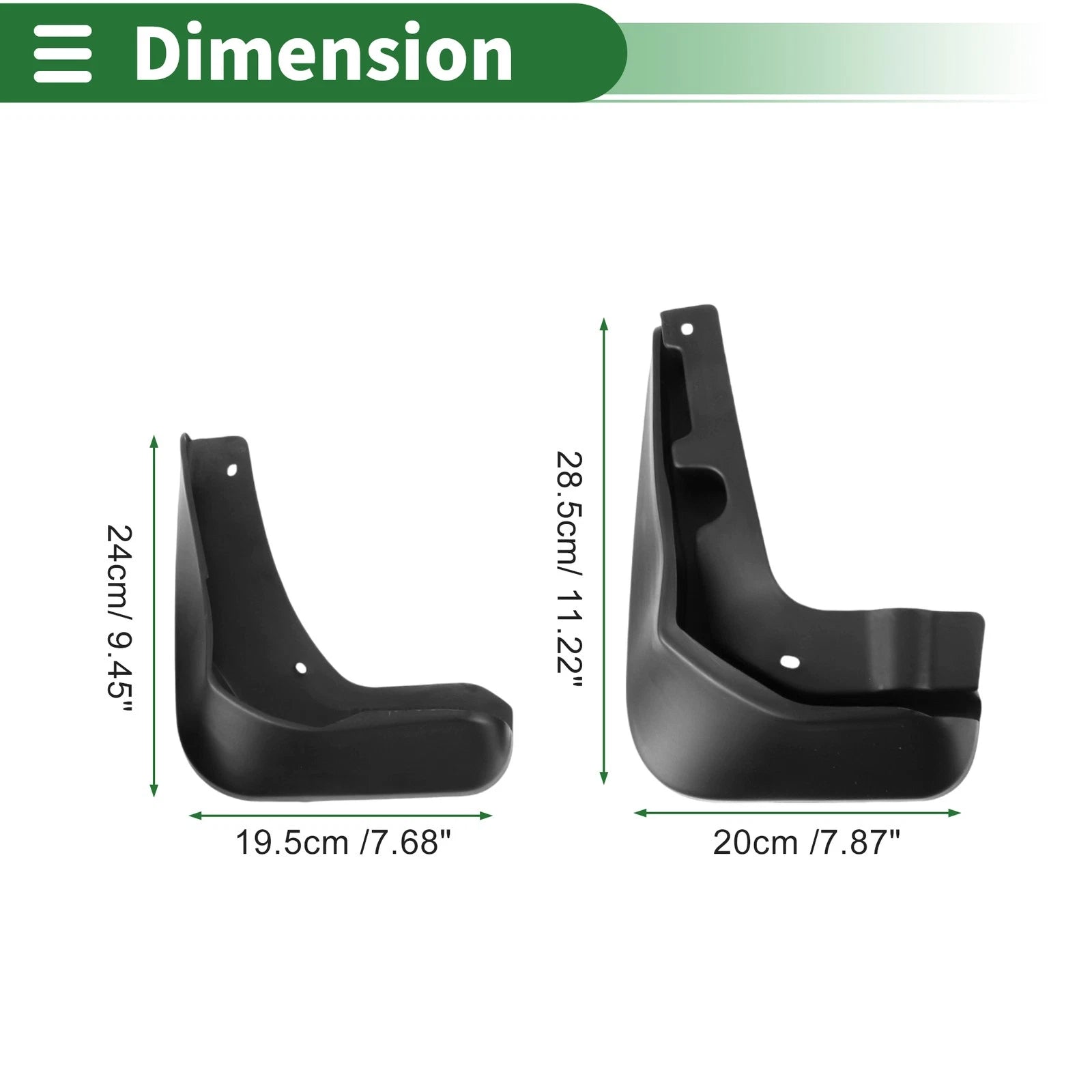 Mud Flaps Splash Guards for Ford Focus (2012–2018) W/ Mount Accessories