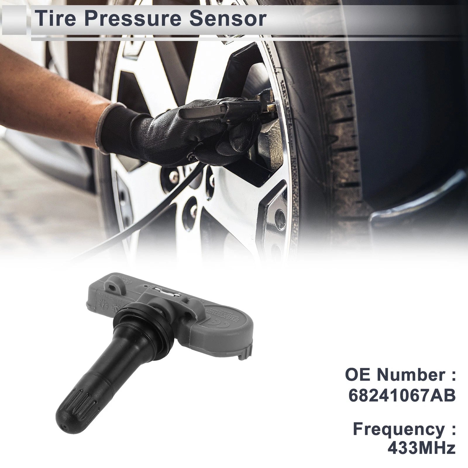 Tire Pressure Sensor OEM Replacement for Dodge Charger (2011–2014) 433MHz