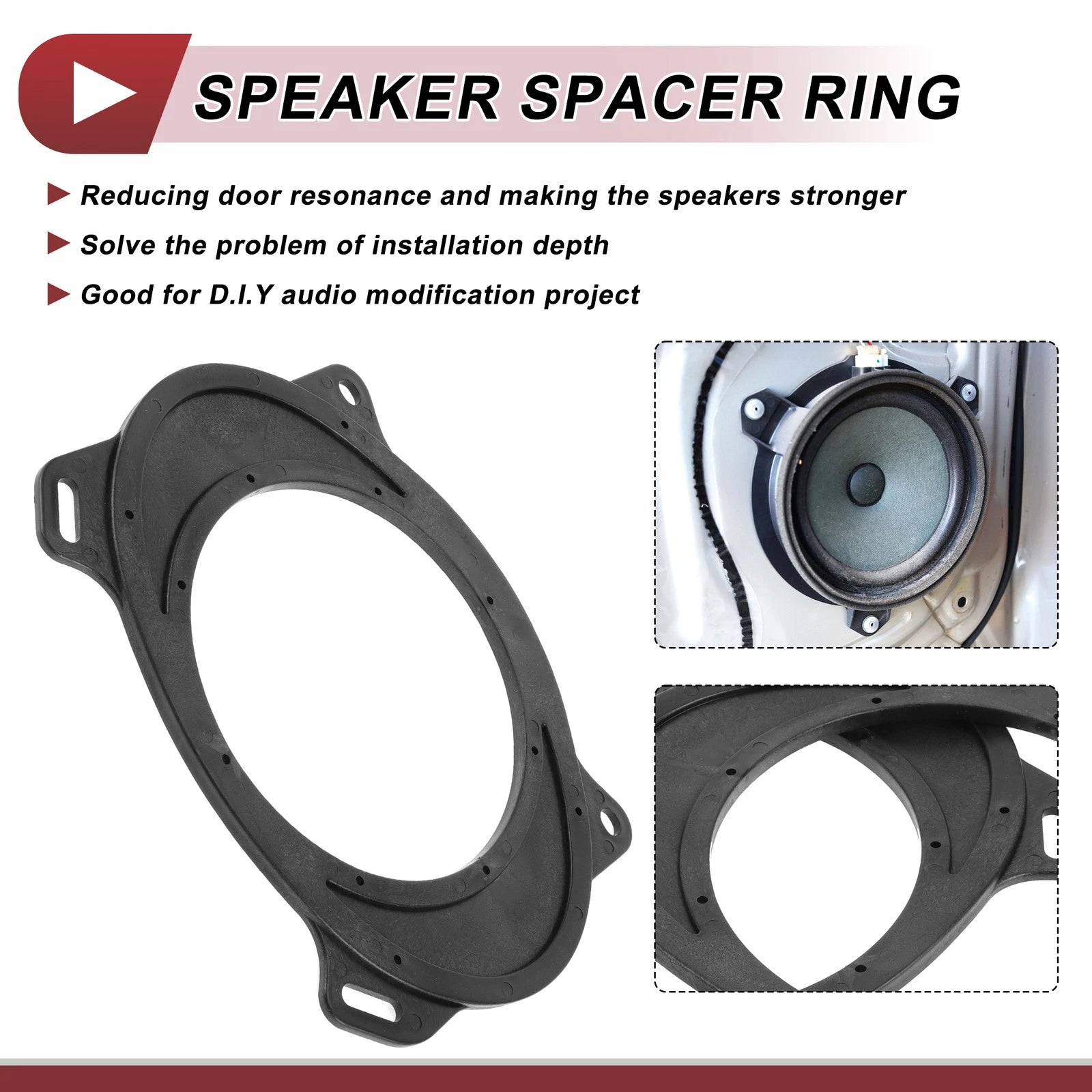 Speaker Spacer Ring Adapter for Toyota Corolla 2003–2013 6x9 2 Pcs