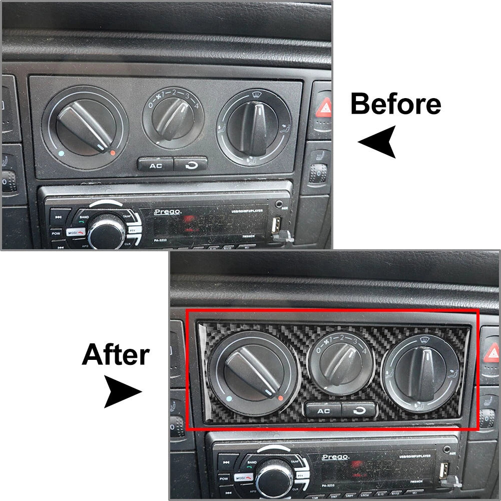 AC switch control panel cover for Volkswagen Passat B5 (2001–2005) Black