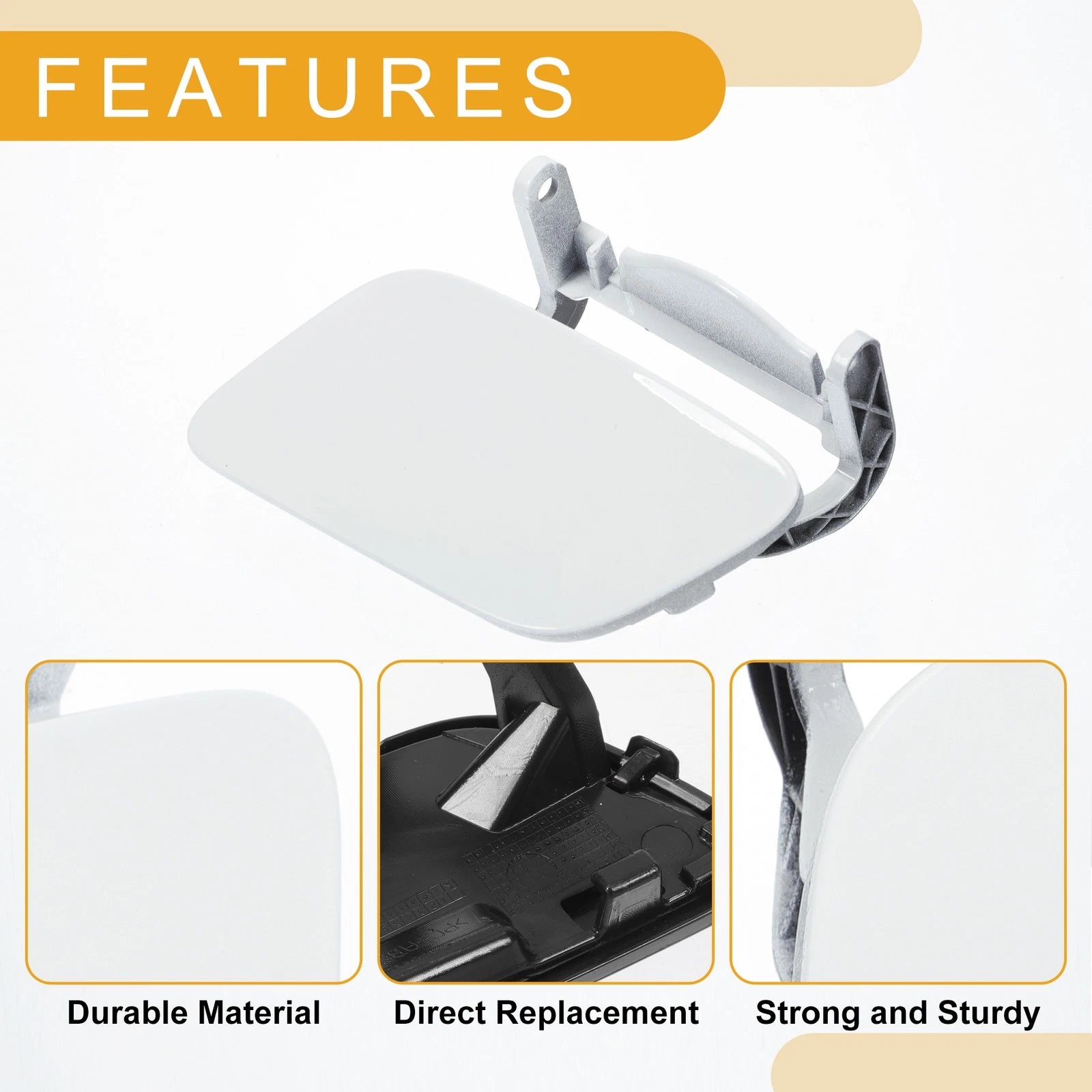 Front Left Washer Nozzle Cover Cap for Audi Q5 (2013–2017) 1 Pc White