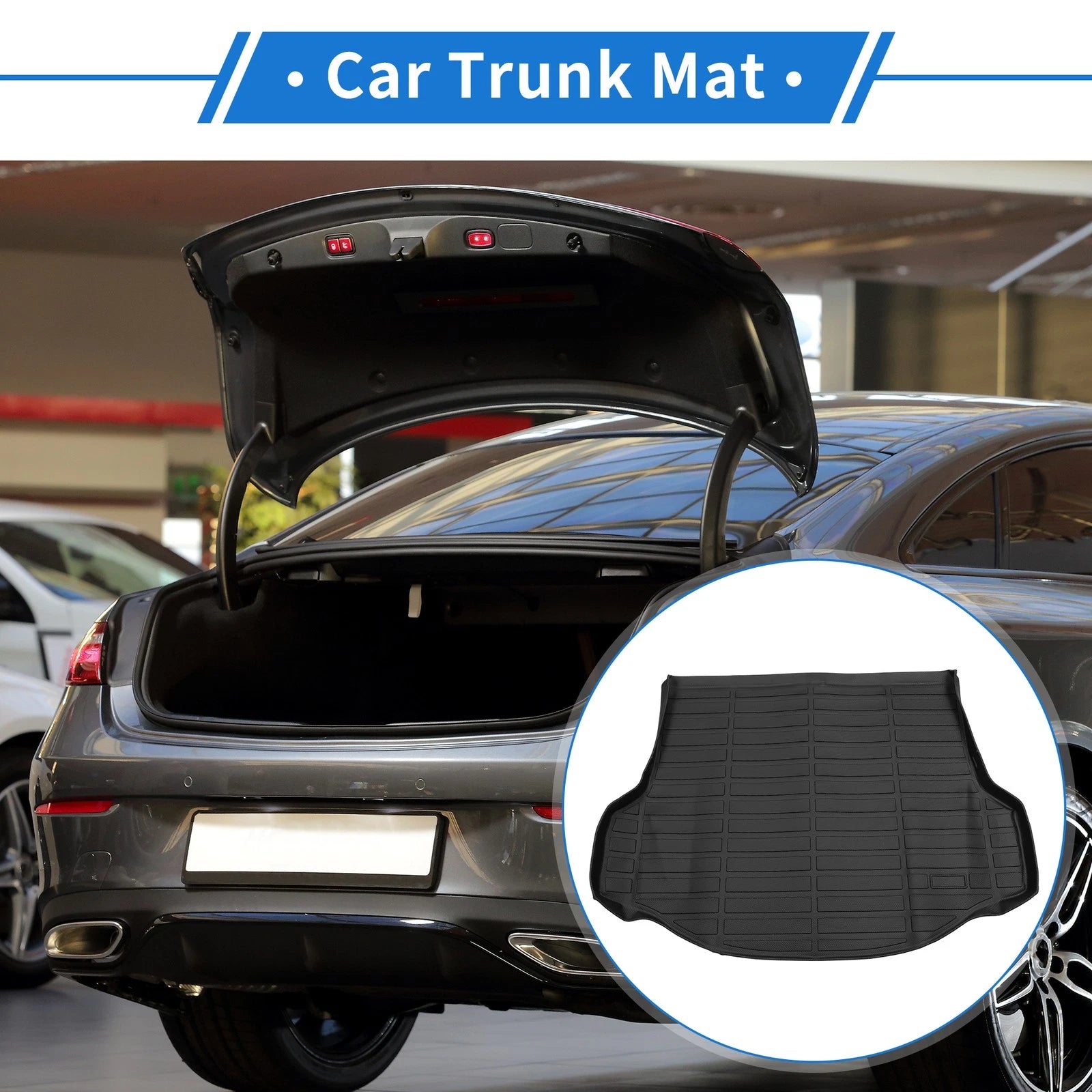 Rear Cargo Liner Trunk Mat for Toyota RAV4 (2013–2018) TPE Long Stripe