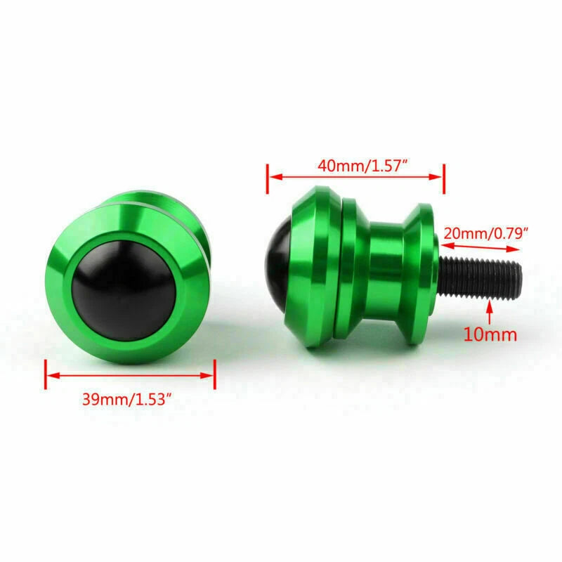 10mm Billet Swingarm Spool Slider for Kawasaki Ninja 250R ZX6R ZX10R (2008–2019)