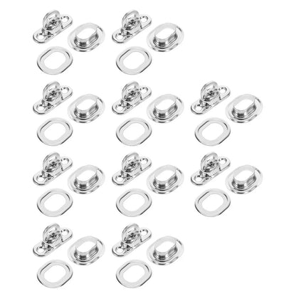 Set of 12 Oval Eyelet Rotating Latches for Car Trailer (Copper Material)