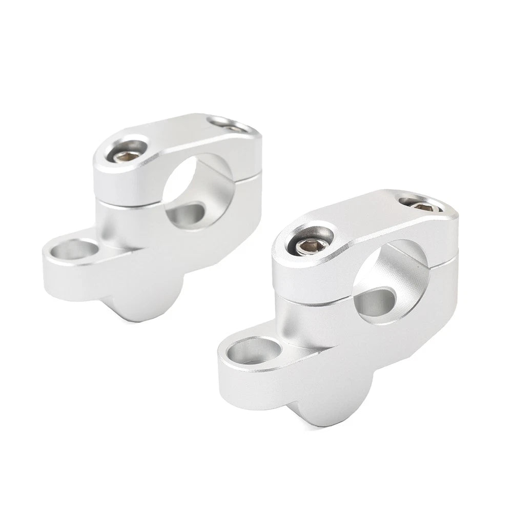 1 25mm Offset Handlebar Clamp Riser For Honda Suzuki Yamaha Kawasaki Silver