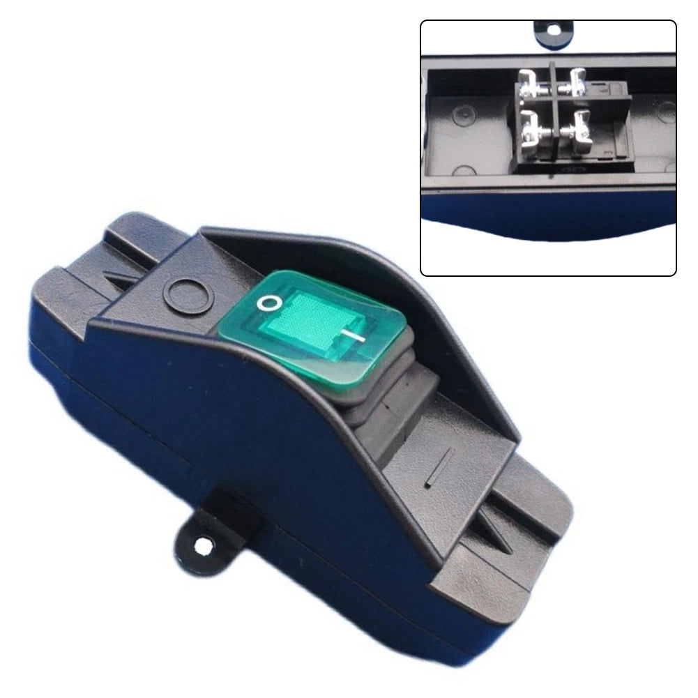 Inline Cord Switch 30A Waterproof IP65 with Green Indicator for