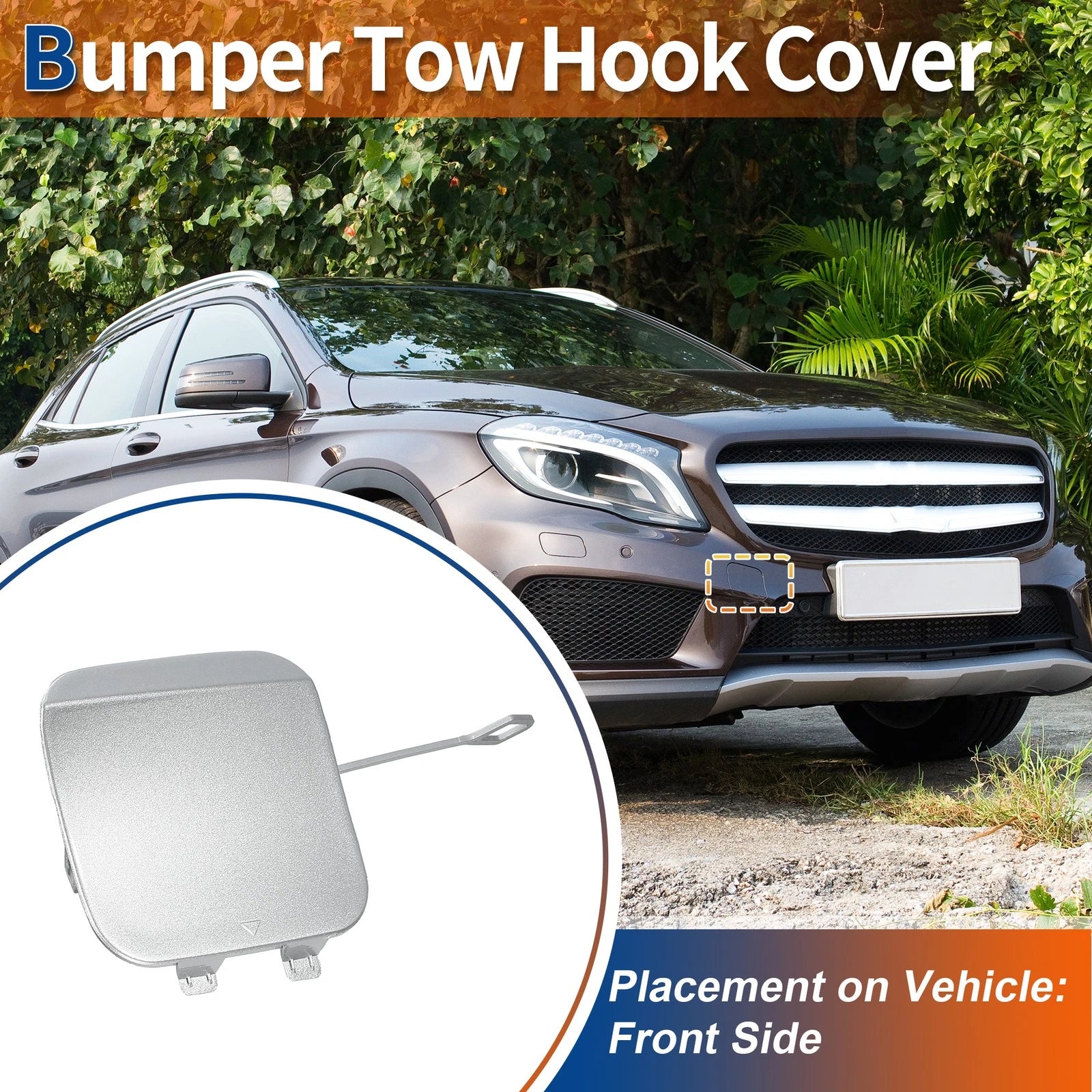Front Tow Hook Cover Replacement for Mercedes-Benz GLA (2015–2020)