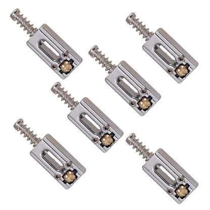 6-Pack Metal Roller Guitar Saddle Bridge String Saddles for E-Guitar