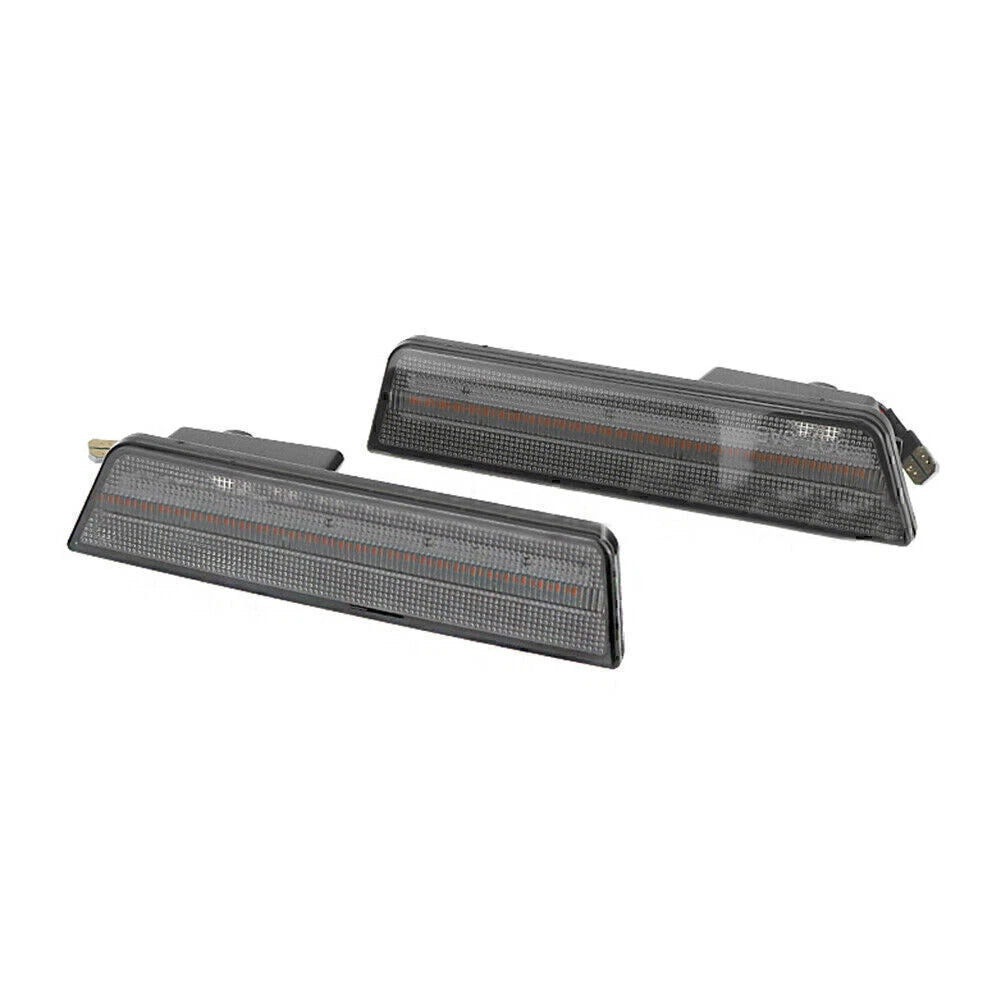 Black Shell White Light Front Side Marker Lights for Dodge Challenger Charger (2015–2023)