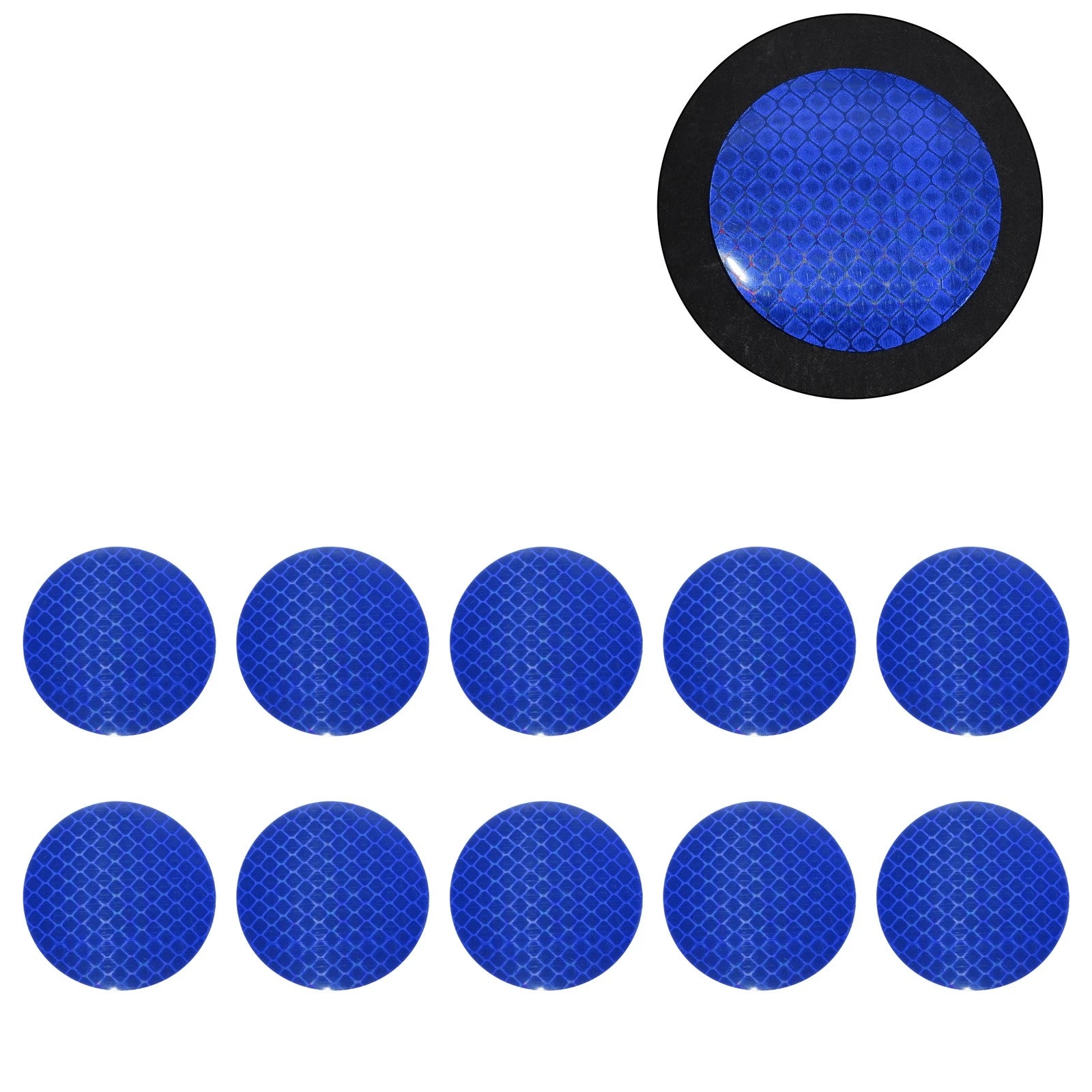 Reflective Bumper Decal for - Blue Round Rhombus Grid