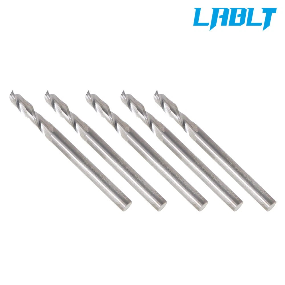 5Pcs 1/8" Diameter 2 Flute Carbide End Mill for Various Applications