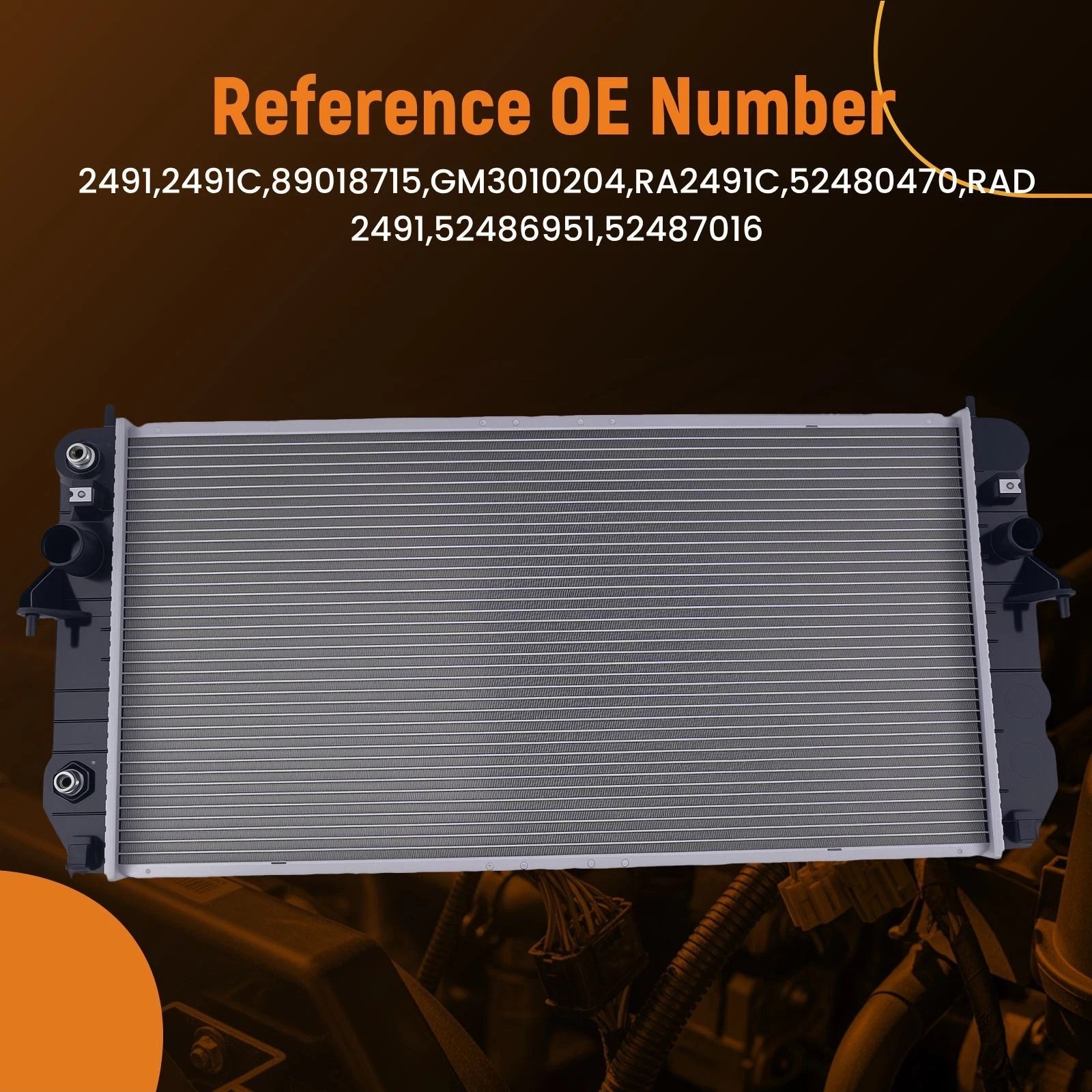 Cooling Radiator for Cadillac DeVille (2001–2005) 52487016 89018715