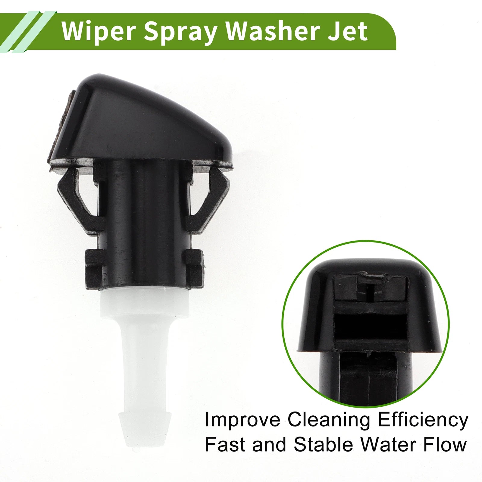 2X Windshield Washer Nozzle with Y Hose Connector for Jeep (2008–2016)