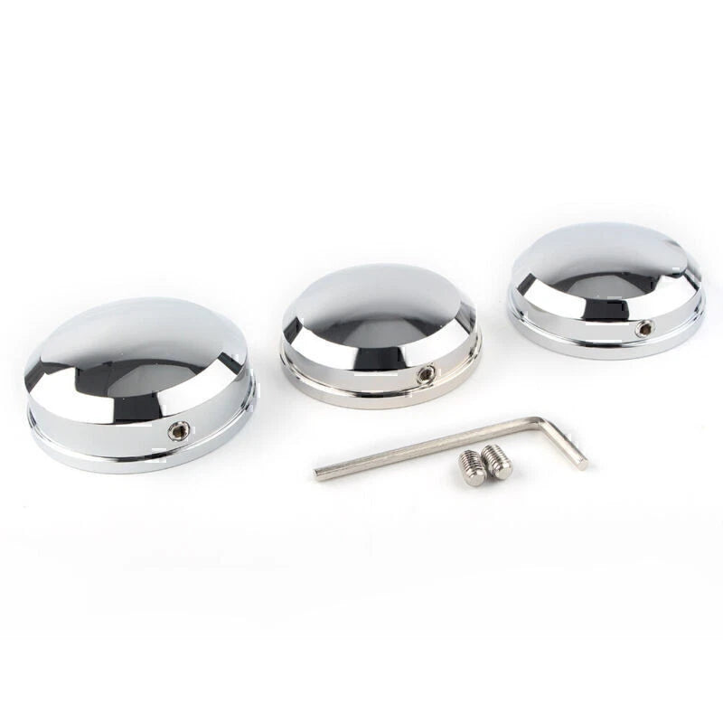 Chrome Upper Fork Stem Nut Covers For Harley FLS FLSS FLSTF FLSTFB FLSTFBS New
