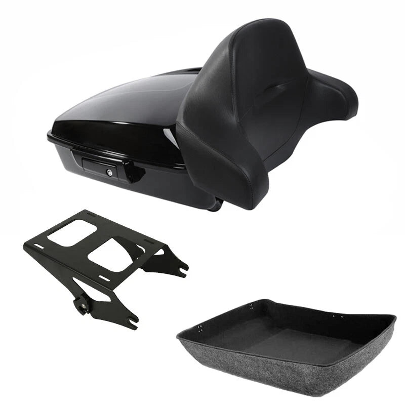 Chopped Trunk Backrest Mount Rack for Harley Touring Road Glide (2014–2026)