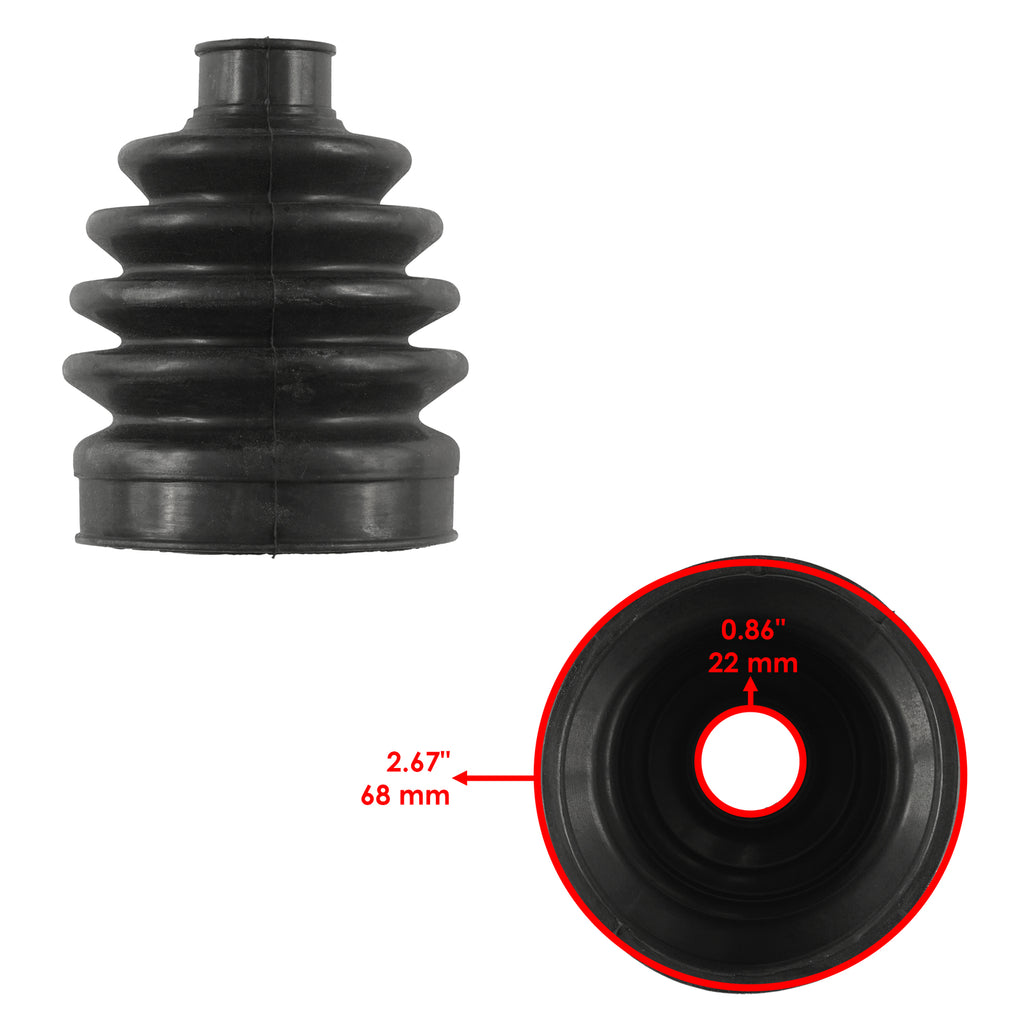 CV Joint Axle Boots Rear Inner Outer Replacement Kit for Honda Pioneer 500 (2016–2020)