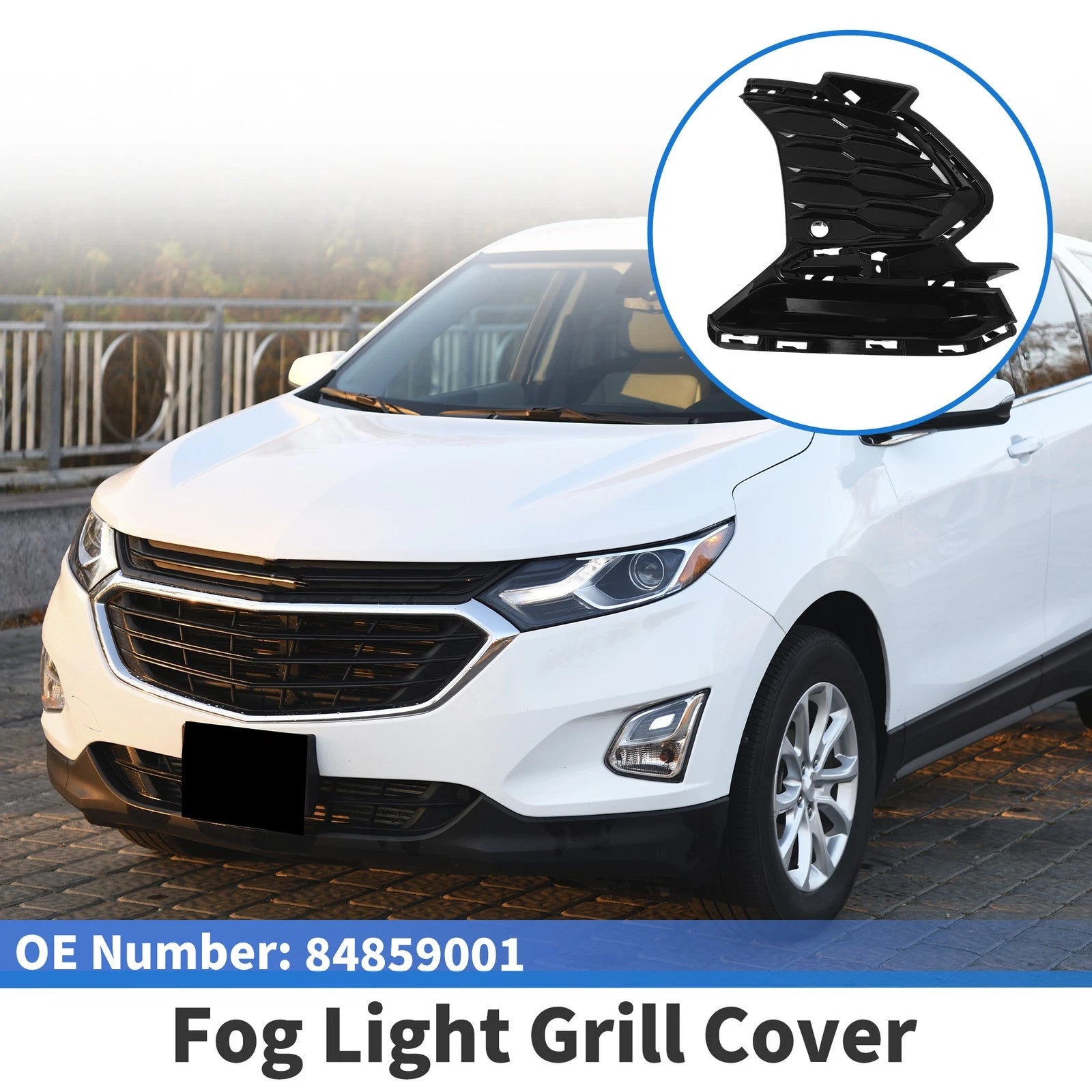 1Pc Front Right Fog Light Grill Replacement for Chevrolet Equinox (2022–2024)