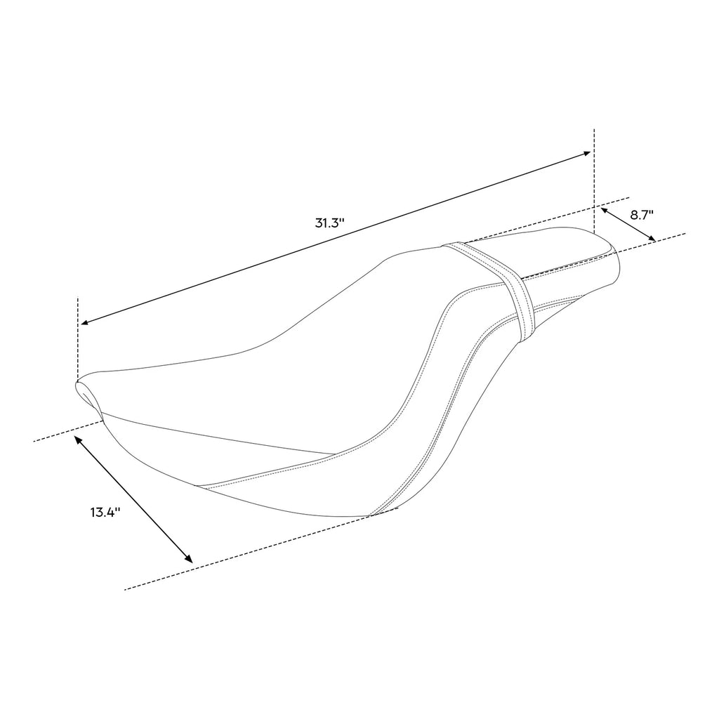 Driver Passenger Seat for Harley Softail Slim Deluxe (2018–2024)