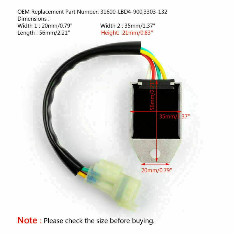 Voltage Regulator Rectifier 12V for KYMCO Mongoose 50 70 90 (2004–2007)