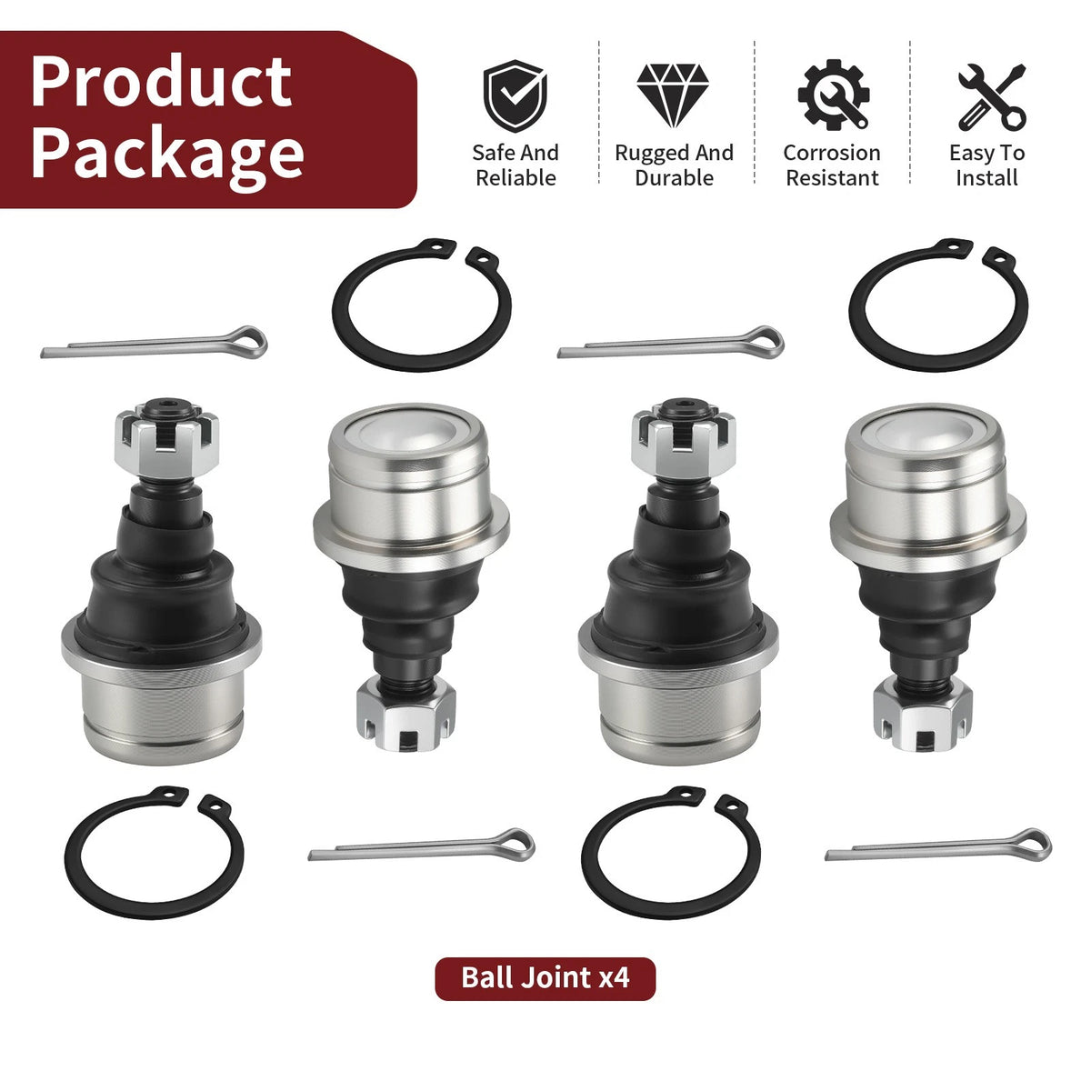 Upper & Lower Ball Joints for Honda Rubicon 520 TRX520 FA5/FA6/FA7/FM6 (2020–2024)