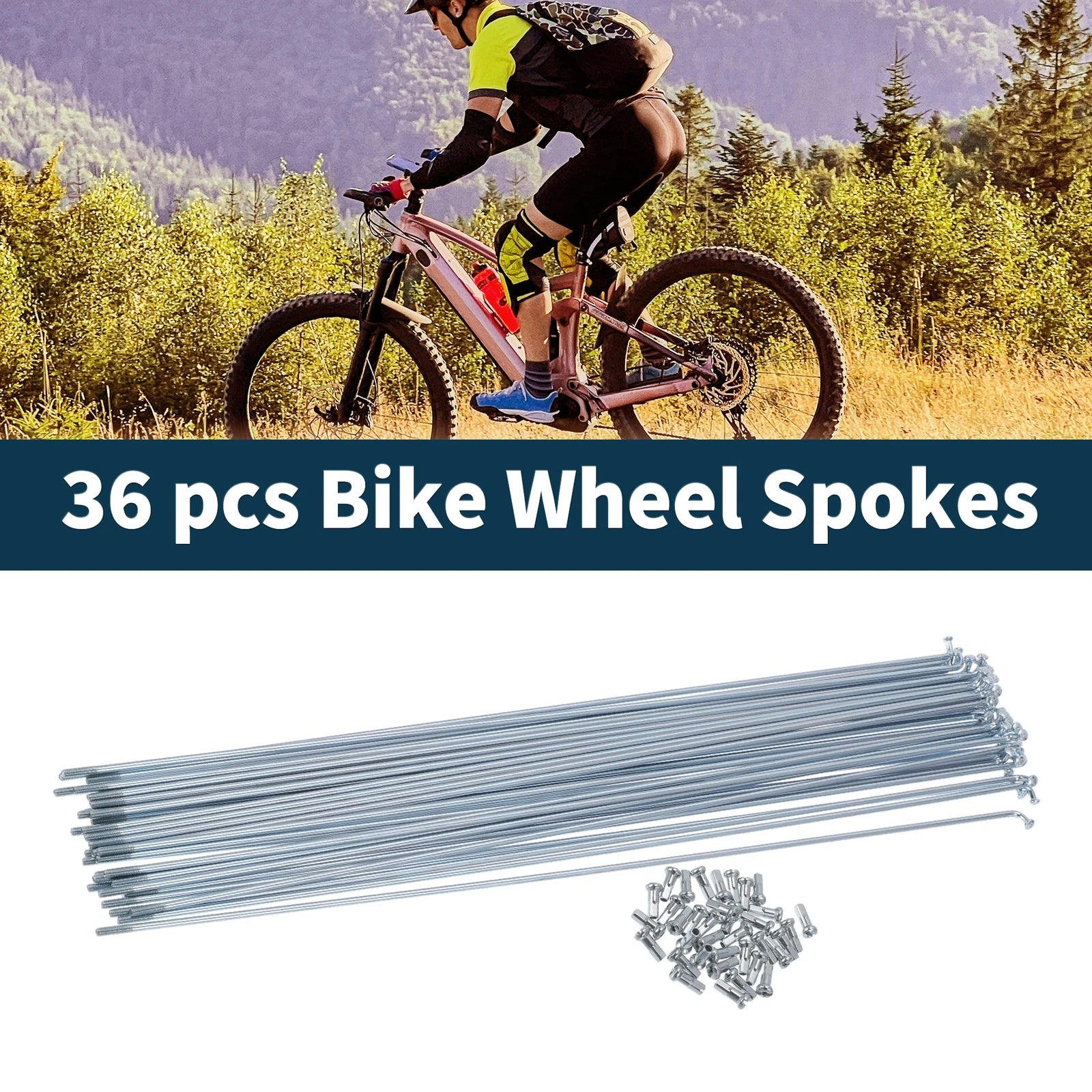Bicycle Spoke Nipple Set 45 Steel 13G for Universal (Any Check fitment before purchase)