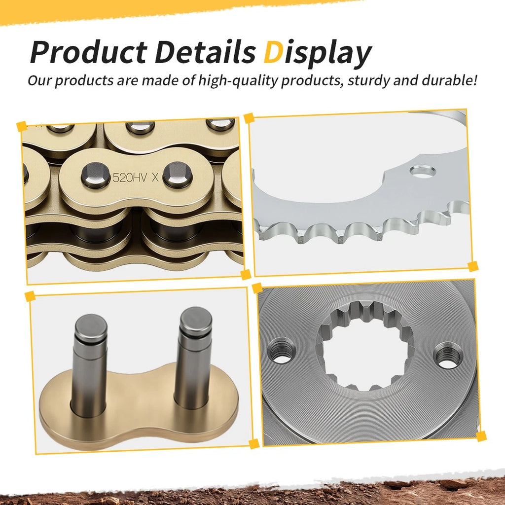 Gold Drive Chain & Drive Sprocket for Suzuki QuadSport Z400 (2009–2014)
