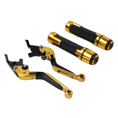 Gold Extendable Brake Clutch Levers Handlebar Grip Set For Honda ADV150 19-20