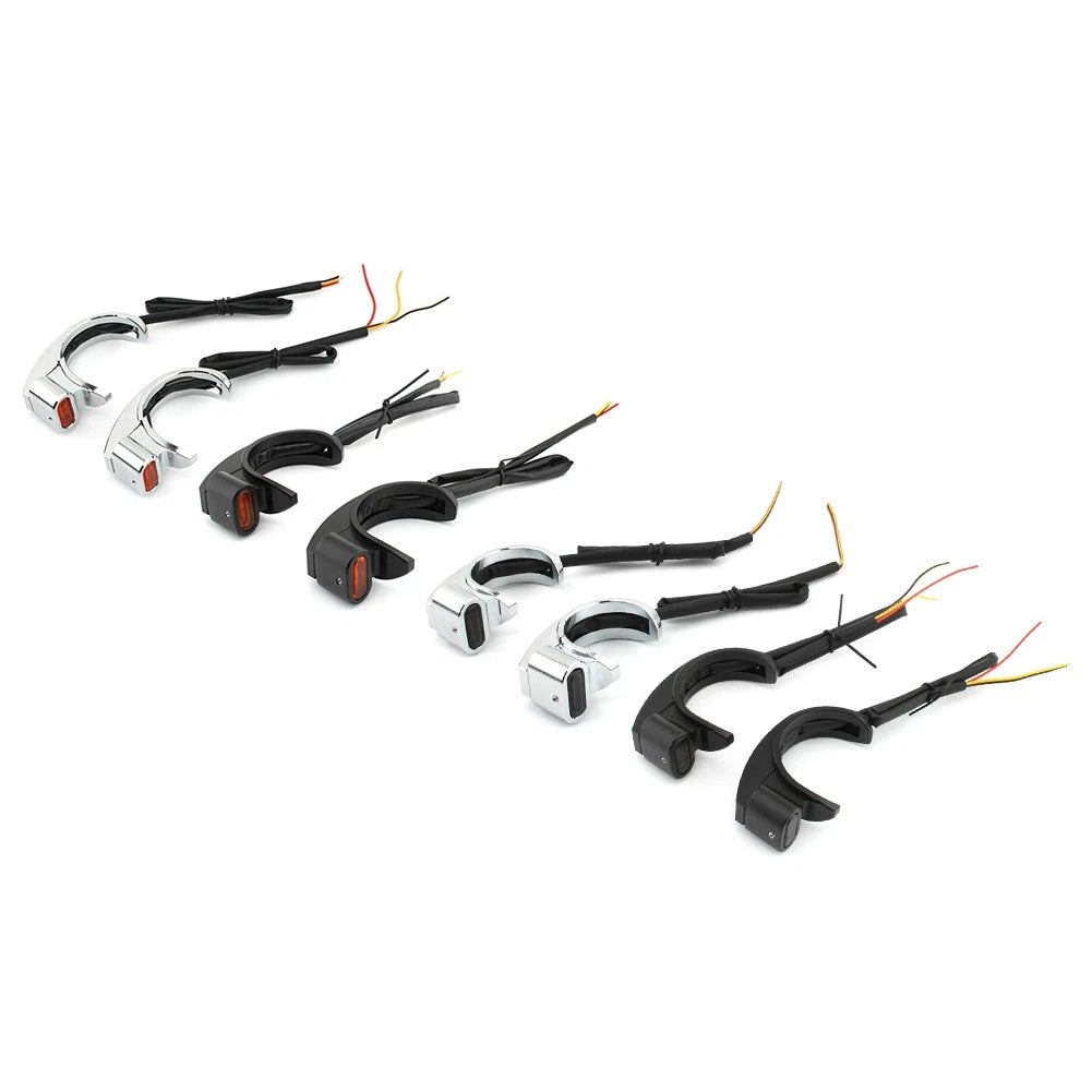 LED Front Turn Signal Light for Harley 49-51mm Front Fork Shock Absorber