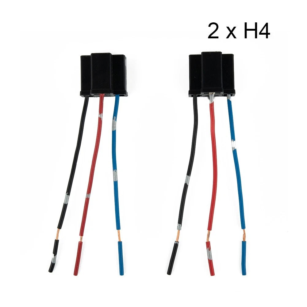 2X Headlight Bulb Socket Connector for (12/24V)