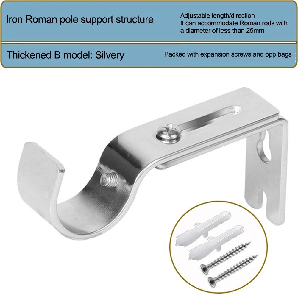 Flexible Iron Bracket for Adjustable Curtain Rods (Various Environments)