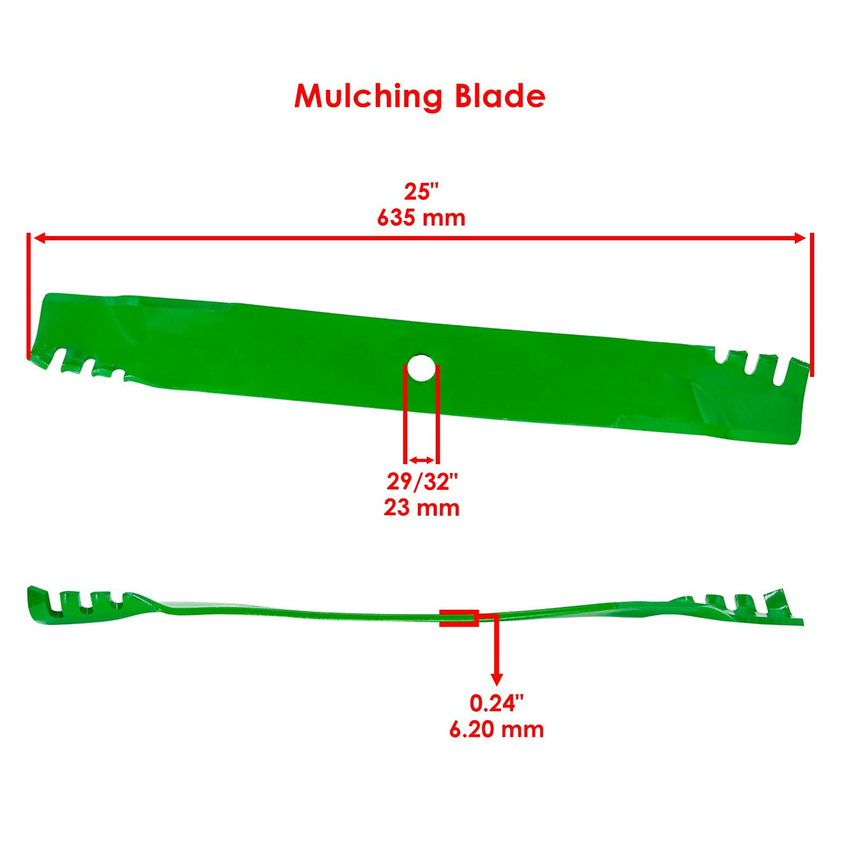 Deck Blade Mulching Replacement for John Deere (2004–2015)